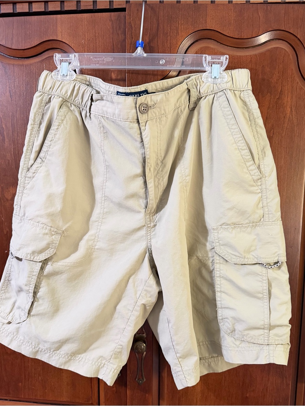 Chaps Tan Cargo Shorts with Multiple Pockets
